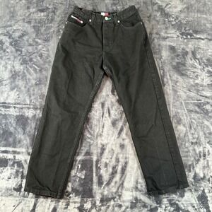 Tommy Hilfiger Relaxed Jeans Womens Size 3 Black Vintage High Rise Straight‎ Leg
